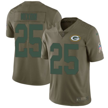 Packers #25 Keisean Nixon Olive Youth Stitched NFL Limited 2024 Salute To Service Jersey