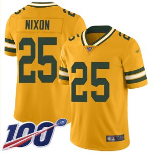 cheap Packers #25 Keisean Nixon Gold Youth Stitched NFL Limited Inverted Legend 100th Season Jersey