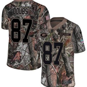 Packers #87 Romeo Doubs Camo Youth Stitched NFL Limited Rush Realtree Jersey