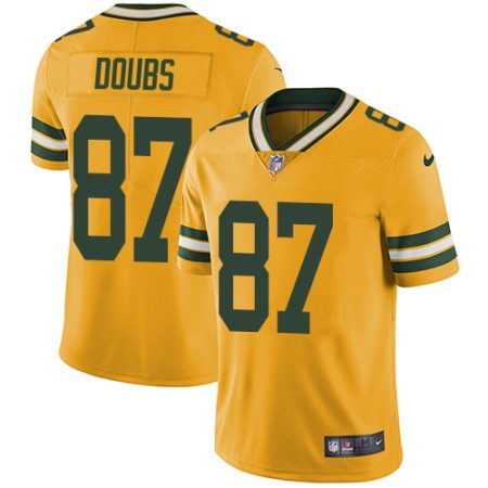 packers #87 romeo doubs yellow youth stitched nfl limited rush cheap jersey