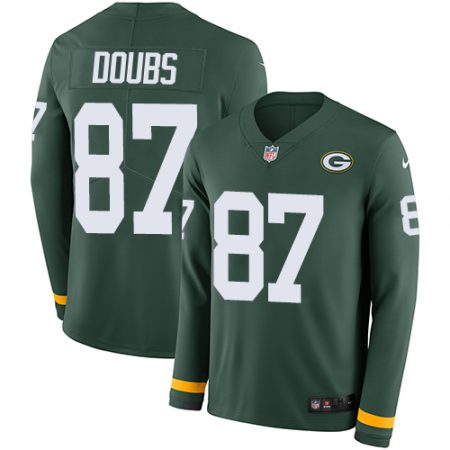 packers #87 romeo doubs green team color youth stitched nfl limited therma long sleeve cheap jersey