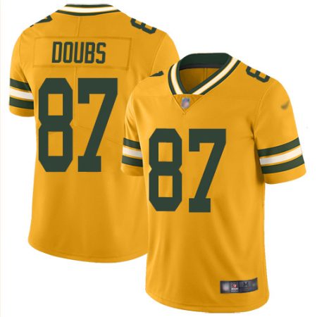 Packers #87 Romeo Doubs Gold Youth Stitched NFL Limited Inverted Legend Jersey