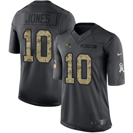 Patriots #10 Mac Jones Black Youth Stitched NFL Limited 2024 Salute To Service Jersey