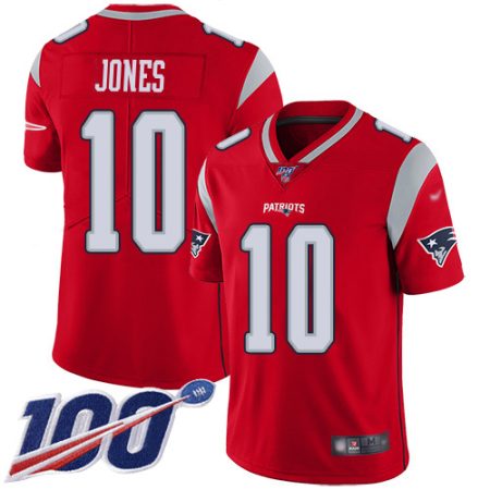 wholesale Patriots #10 Mac Jones Red Youth Stitched NFL Limited Inverted Legend 100th Season Jersey