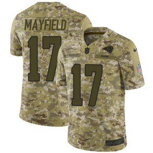 Rams #17 Baker Mayfield Camo Youth Stitched NFL Limited 2024 Salute To Service Jersey