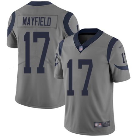 rams #17 baker mayfield gray youth stitched nfl limited inverted legend wholesale jersey