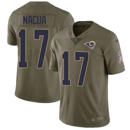 Rams #17 Puka Nacua Olive Youth Stitched NFL Limited 2024 Salute To Service Jersey