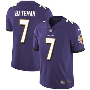 elite Ravens #7 Rashod Bateman Purple Team Color Youth Stitched NFL Vapor Untouchable Limited Jersey