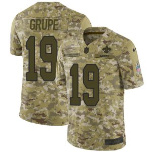 Saints #19 Blake Grupe Camo Youth Stitched NFL Limited 2024 Salute To Service Jersey