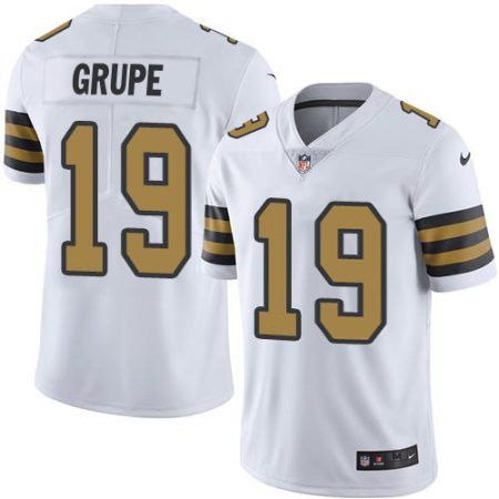 saints #19 blake grupe white youth stitched nfl limited rush wholesale jersey