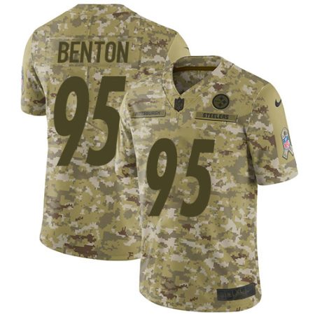 Steelers #95 Keeanu Benton Camo Youth Stitched NFL Limited 2024 Salute To Service Jersey