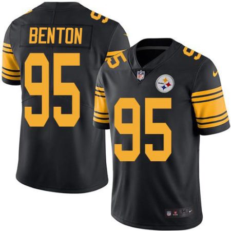 cheap Steelers #95 Keeanu Benton Black Youth Stitched NFL Limited Rush Jersey