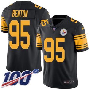 Steelers #95 Keeanu Benton Black Youth Stitched NFL Limited Rush 100th Season Jersey