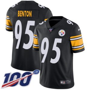 Steelers #95 Keeanu Benton Black Team Color Youth Stitched NFL 100th Season Vapor Limited Jersey