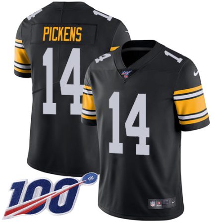 cheap Steelers #14 George Pickens Black Alternate Youth Stitched NFL 100th Season Vapor Limited Jersey