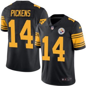 cheap Steelers #14 George Pickens Black Youth Stitched NFL Limited Rush Jersey