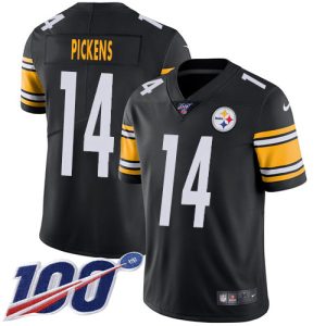 steelers #14 george pickens black team color youth stitched nfl 100th season vapor limited cheap jersey