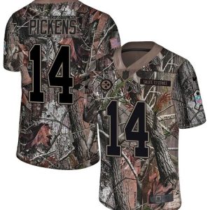 Steelers #14 George Pickens Camo Youth Stitched NFL Limited Rush Realtree Jersey