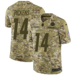 Steelers #14 George Pickens Camo Youth Stitched NFL Limited 2024 Salute To Service Jersey