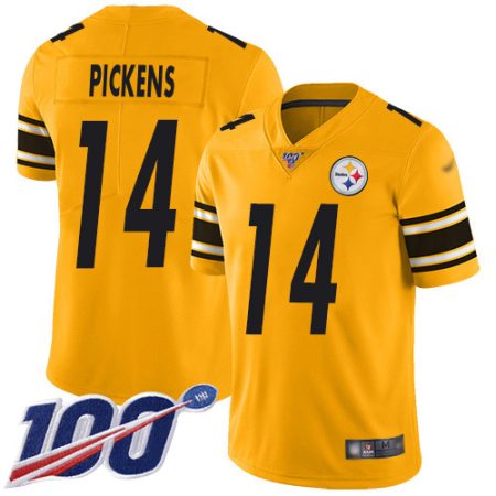 steelers #14 george pickens gold youth stitched nfl limited inverted legend 100th season elite jersey