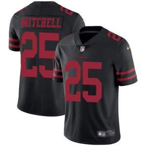 wholesale 49ers #25 Elijah Mitchell Black Alternate Men's Stitched NFL Vapor Untouchable Limited Jersey