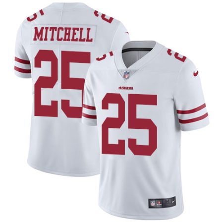 cheap 49ers #25 Elijah Mitchell White Men's Stitched NFL Vapor Untouchable Limited Jersey