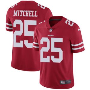 49ers #25 Elijah Mitchell Red Team Color Men's Stitched NFL Vapor Untouchable Limited Jersey