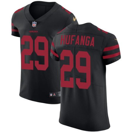 49ers #29 Talanoa Hufanga Black Alternate Men's Stitched NFL Vapor Untouchable Elite Jersey