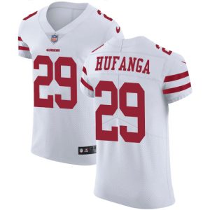 49ers #29 Talanoa Hufanga White Men's Stitched NFL Vapor Untouchable Elite Jersey