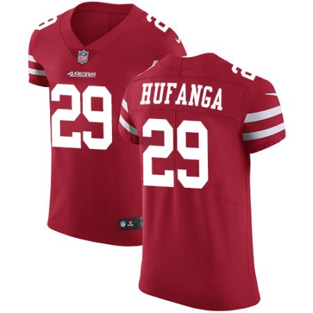 49ers #29 talanoa hufanga red team color men's stitched nfl vapor untouchable elite wholesale jersey