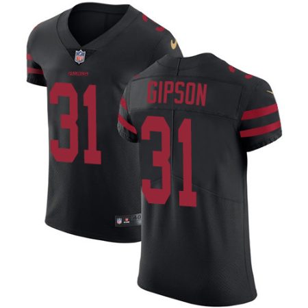 49ers #31 Tashaun Gipson Black Alternate Men's Stitched NFL Vapor Untouchable Elite Jersey