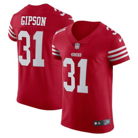 san francisco 49ers #31 tashaun gipson scarlet men's 2023-24 authentic stitched nfl vapor untouchable elite elite jersey