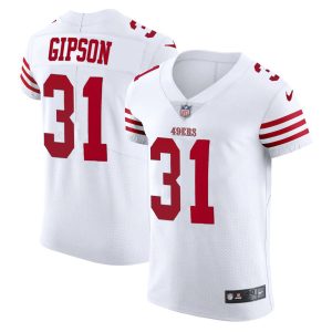 cheap San Francisco 49ers #31 Tashaun Gipson White Men's 2023-24 Authentic Stitched NFL Vapor Untouchable Elite Jersey