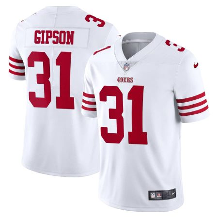 San Francisco 49ers #31 Tashaun Gipson White Men's 2023-24 Limited Stitched NFL Vapor Untouchable Jersey