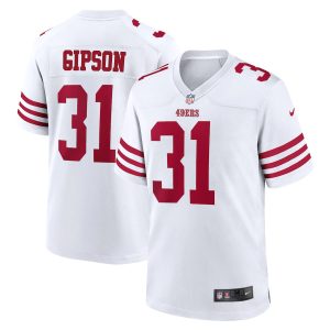 cheap San Francisco 49ers #31 Tashaun Gipson Men's 2024 Player Game Jersey - White