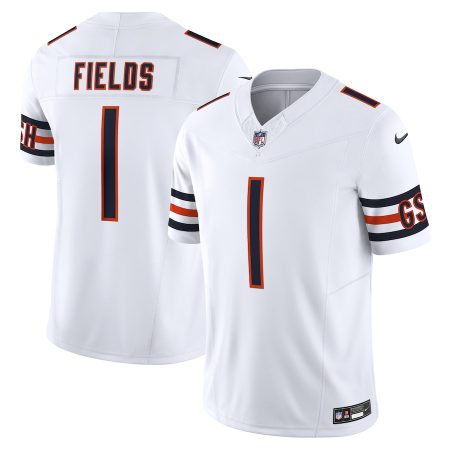 elite Chicago Bears #1 Justin Fields Men's White Vapor F.U.S.E. Limited Jersey