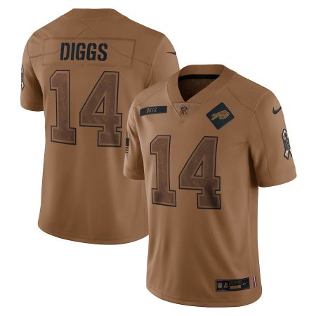 Buffalo Bills #14 Stefon Diggs Men's 2024 Salute To Service Limited Jersey - Brown