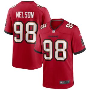 cheap Tampa Bay Buccaneers #98 Anthony Nelson Men's NFL Game Jersey - Red