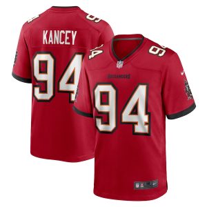 wholesale Tampa Bay Buccaneers #94 Calijah Kancey Men's NFL Game Jersey - Red