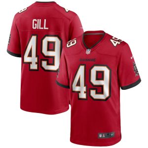 elite Tampa Bay Buccaneers #49 Aam Gill Men's NFL Game Jersey - Red