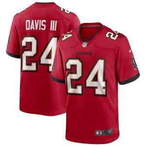 wholesale Tampa Bay Buccaneers #24 Carlton Davis III Men's NFL Game Jersey - Red