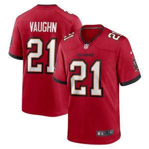 Tampa Bay Buccaneers #21 Keshawn Vaughn Men's NFL Game Jersey - Red