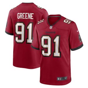 elite Tampa Bay Buccaneers #91 Mike Greene Men's NFL Game Jersey - Red