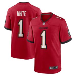 Tampa Bay Buccaneers #1 Rachaad White Men's NFL Game Jersey - Red