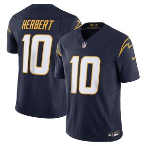 cheap Los Angeles Chargers #10 Justin Herbert Men's Navy Vapor F.U.S.E. Limited Jersey