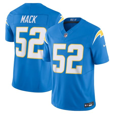 los angeles chargers #52 khalil mack men's blue vapor f.u.s.e. limited elite jersey