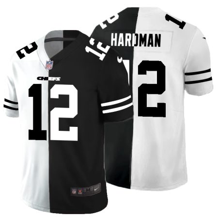 Kansas City Chiefs #12 Mecole Hardman Men's Black V White Peace Split Vapor Untouchable Limited NFL Jersey