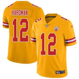 Chiefs #12 Mecole Hardman Gold Men's Stitched NFL Limited Inverted Legend Jersey