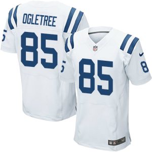 Colts #85 Andrew Ogletree White Men's Stitched NFL Elite Jersey