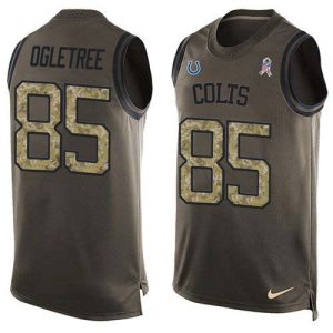 Colts #85 Andrew Ogletree Green Men's Stitched NFL Limited Salute To Service Tank Top Jersey